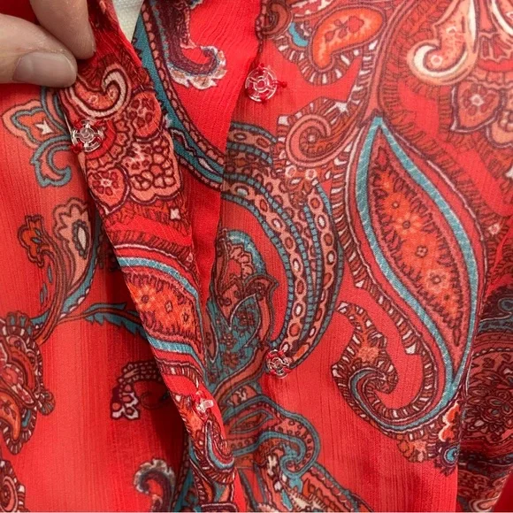 L’Agence Red Paisley Arabell Romper - Sz 2 (never worn)